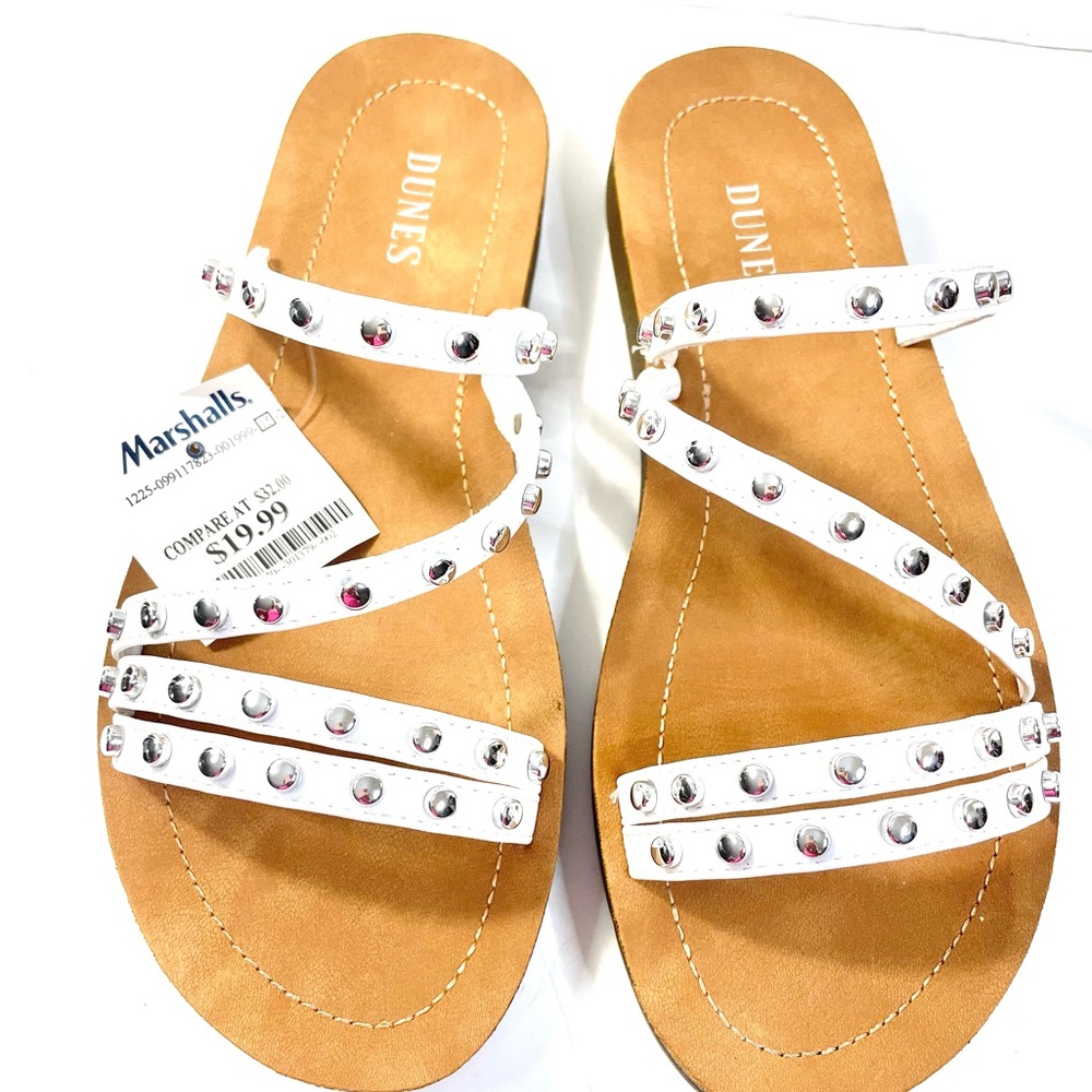 White Sandals with Silver Embellishments! - Picture 5 of 6